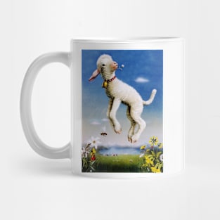 Frühlingsfahrten SPRING TIME Sheep Lamb Farm Vintage Wall Decor Art Poster Mug